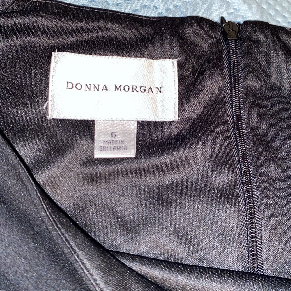 Donna Morgan Woman’s short sleeve contrast jumpsuit wide leg black white size 6 - Picture 6 of 8
